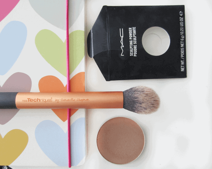 mac scultping powder contour sculpt, real techniques contour brush, girllovesgloss.com mac scultping powder contour sculpt, real techniques contour brush, girllovesgloss.com