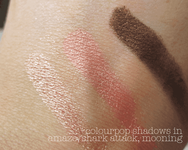 colourpop swatches amaze shark attack mooning colourpop swatches amaze shark attack mooning