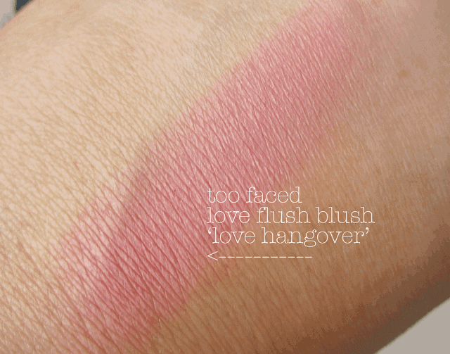 too faced love flush blush in love hangover review and swatch too faced love flush blush in love hangover review and swatch