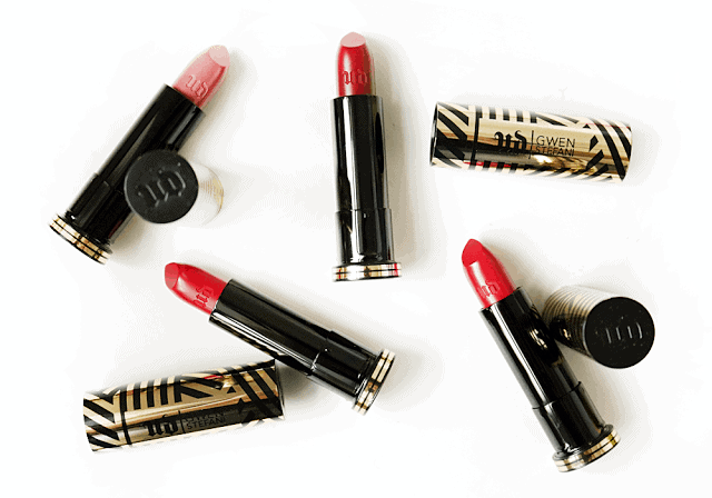 Urban Decay Gwen Stefani Lipsticks in 714, Ex-Girlfriend, Spiderweb, Rock Steady Urban Decay Gwen Stefani Lipsticks in 714, Ex-Girlfriend, Spiderweb, Rock Steady