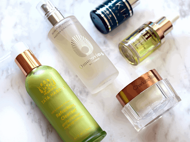 My morning skincare routine products: Tata Harper, Omorovicza, Oskia, Emma Hardie, Charlotte Tilbury My morning skincare routine products: Tata Harper, Omorovicza, Oskia, Emma Hardie, Charlotte Tilbury