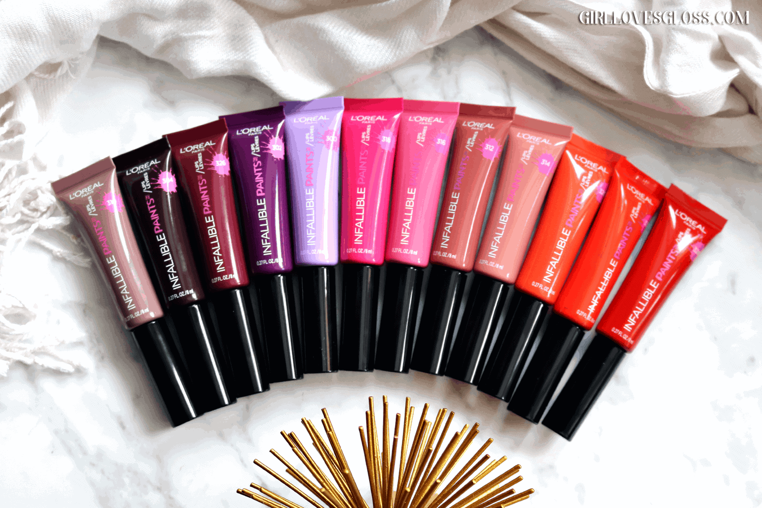 Loreal Infallible Paints for Lips Review and Swatches