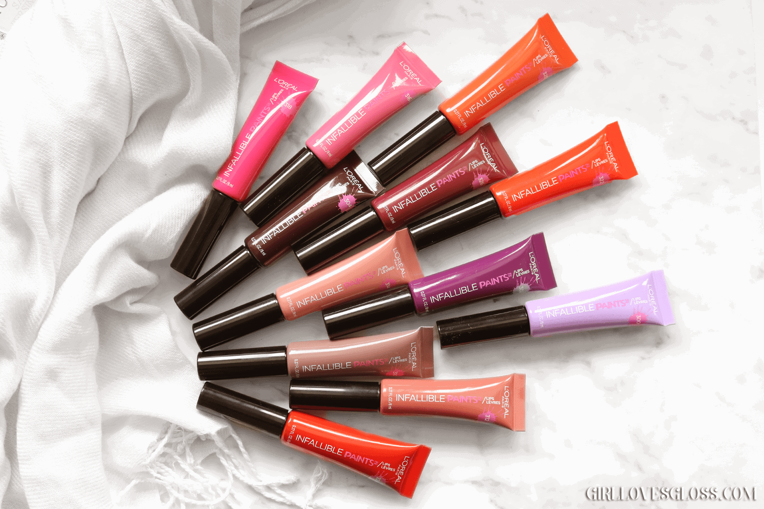 Loreal Infallible Paints for Lips Review and Swatches