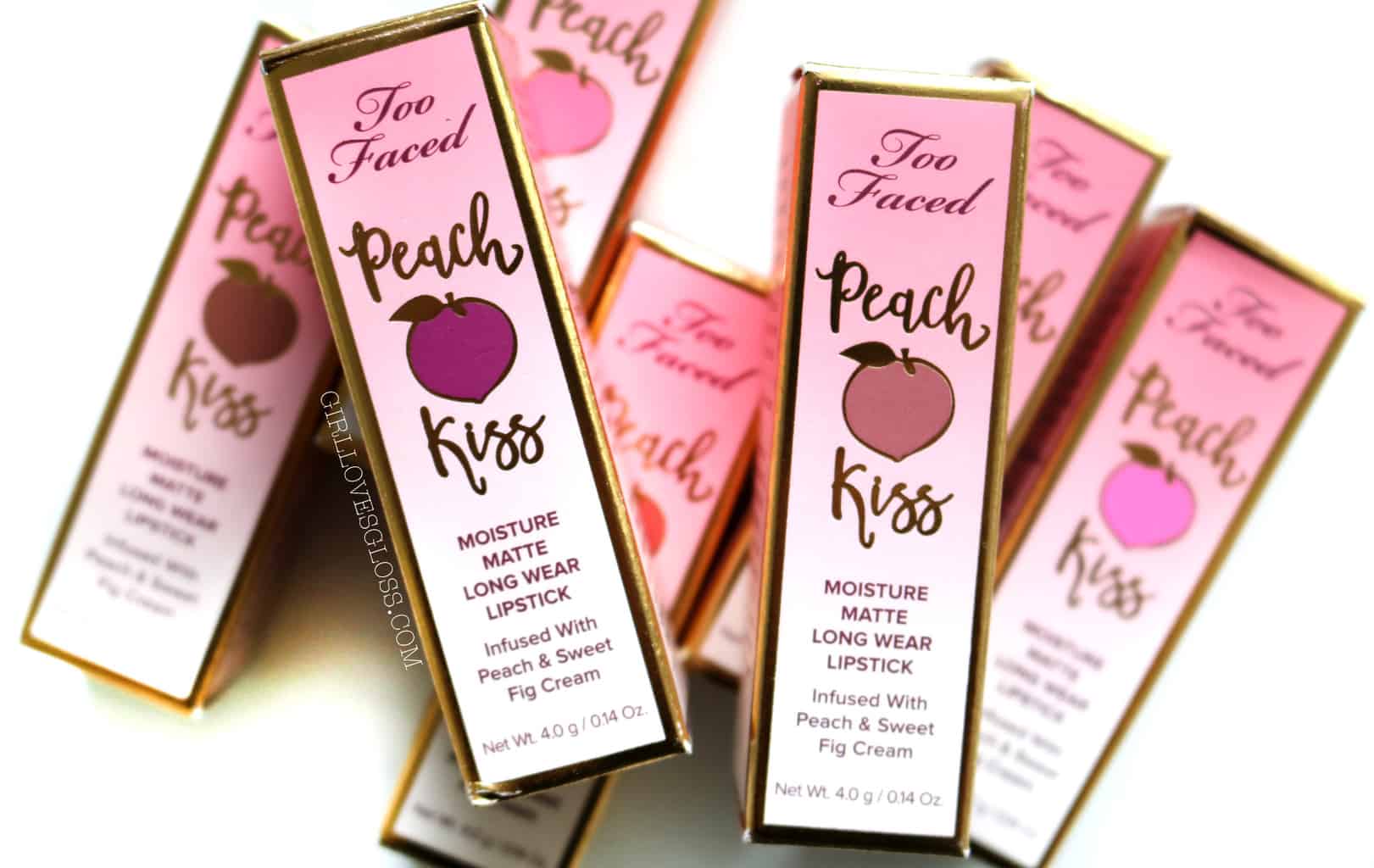 Too Faced Peach Kiss Lipsticks Giveaway