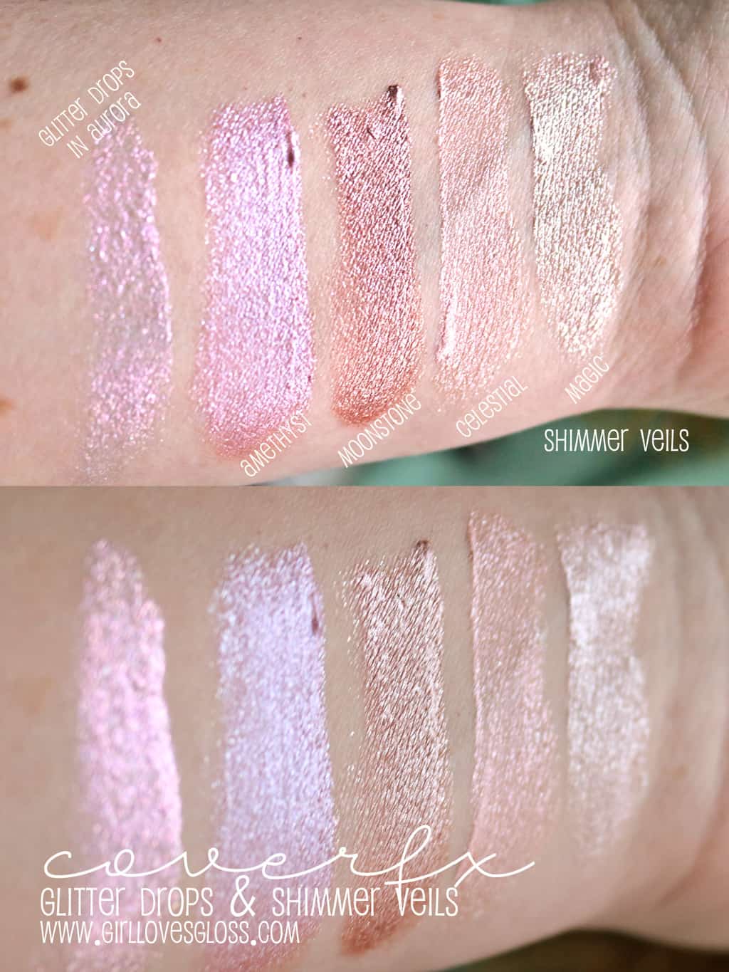 CoverFx Shimmer Veils and Glitter Drops Review