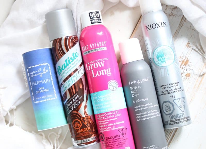 testing out 5 new and top dry shampoos