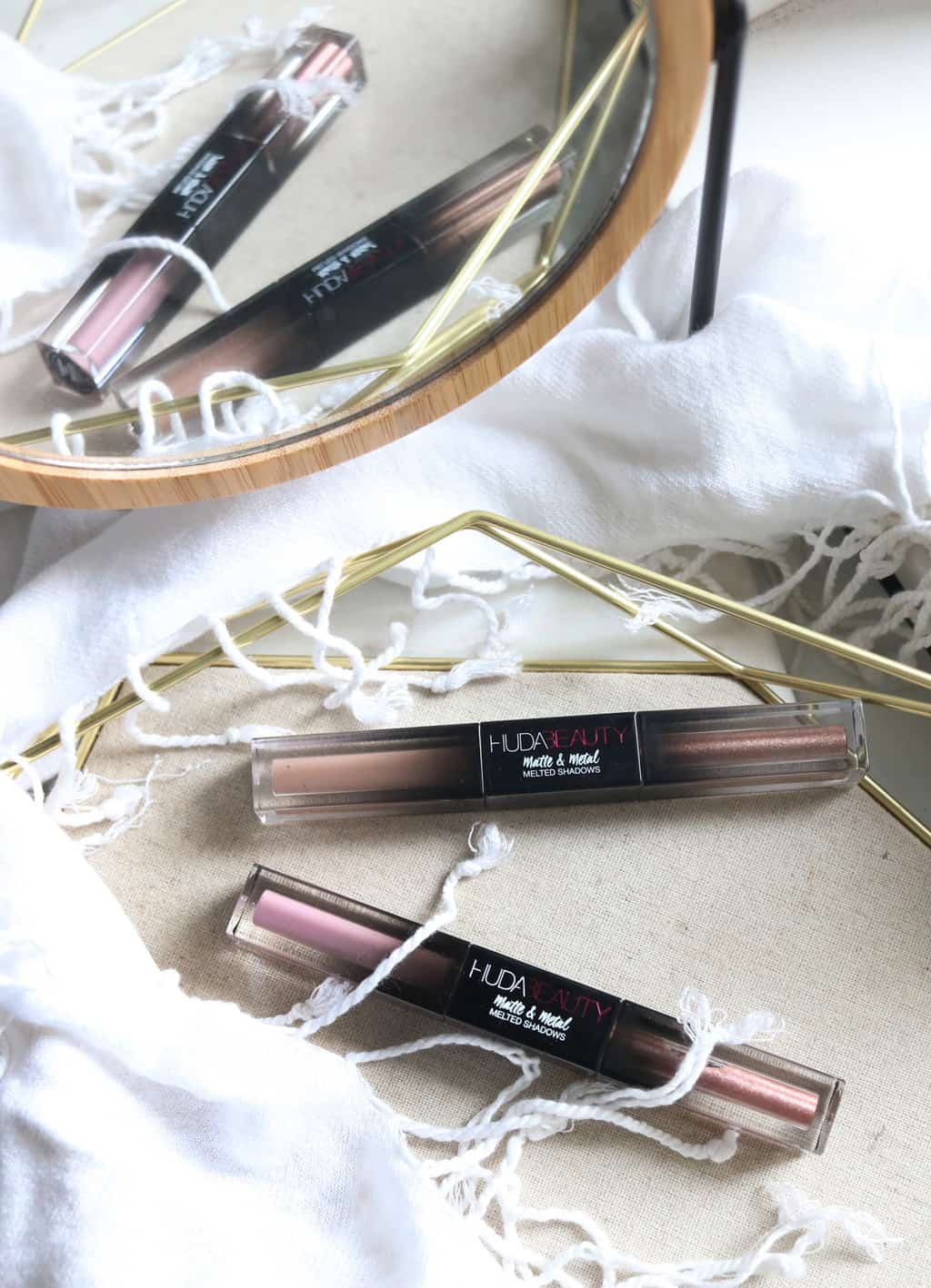 Huda Beauty Matte & Metal Melted Shadow swatches and review