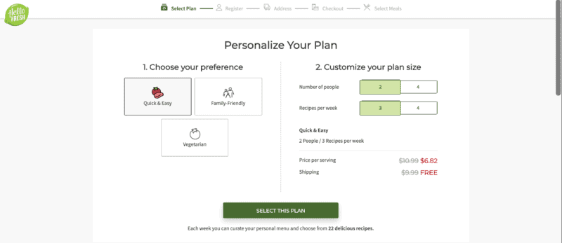 How to order HelloFresh